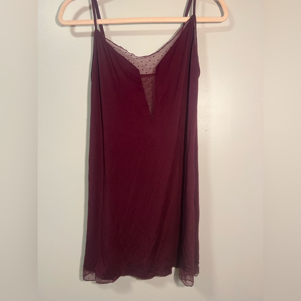 Victoria's Secret Deep Purple maroon nightie size L nwt